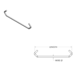 0.062” Dia x 10.00” L  (V Hook)