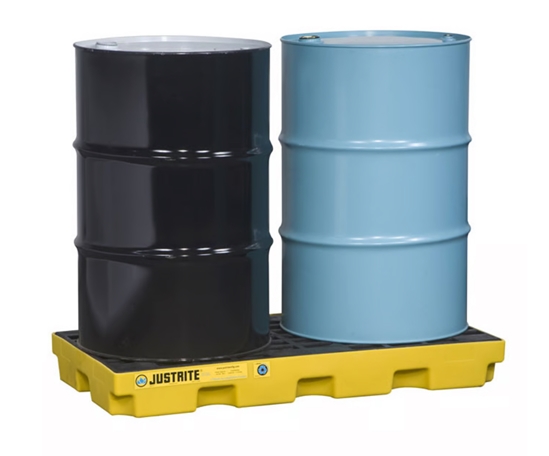 2 Drum Accumulation Center, 24 Gallon Spill Capacity, EcoPolyBlend™, No Drain (To be used with drum cradle 1605)