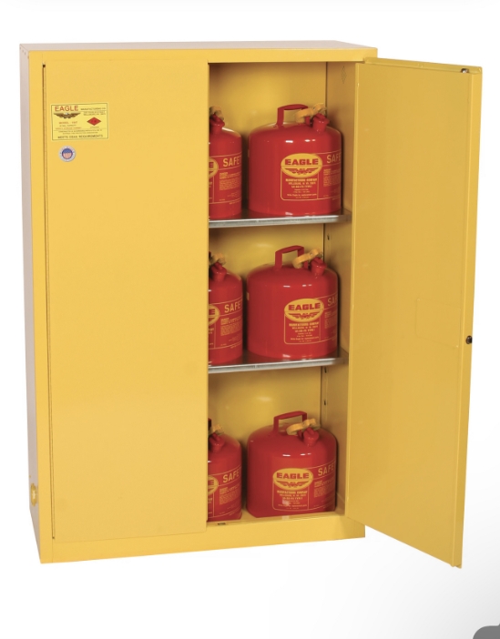 45 Gallon Fire Cabinet, 2 Shelves, 2 Doors And Manual doors