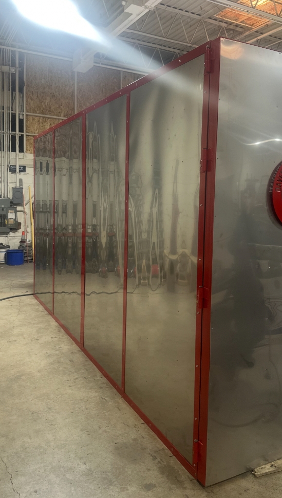5' X 5' X 8' Gas Fired Industrial Powder Coat Curing Oven