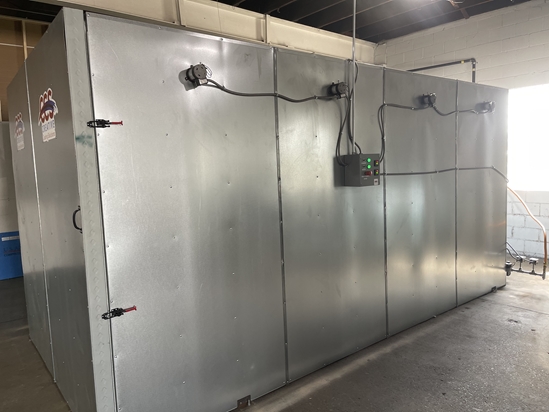 6' x 6' x 16' Gas  Powder Coat Curing Oven 