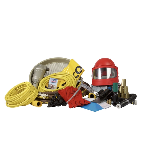 Contractor Blast Machine System With Apollo HP Respirator Hood