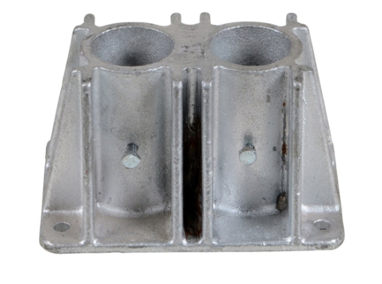Cast Steel Double Socket For Pipe Safety Railing Silver