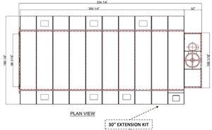  Cross Flow Paint Spray Booth 30" Solid Extension Panel Kit 