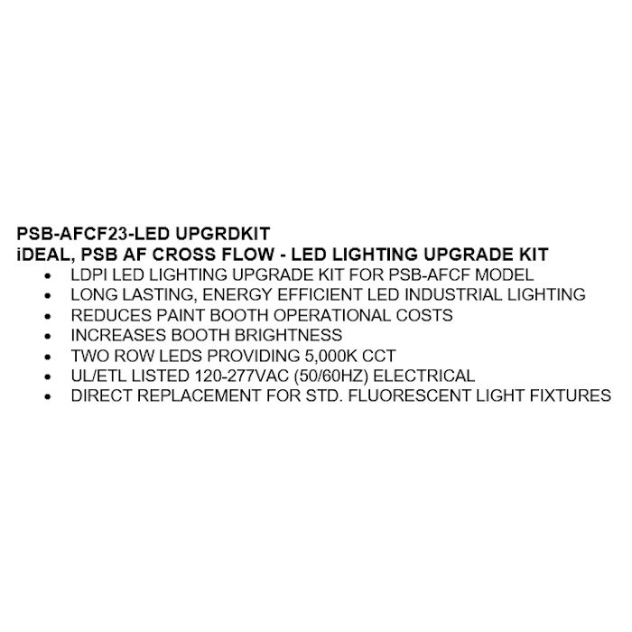 Cross Flow Paint Spray Booth LED Lighting Upgrade Kit  