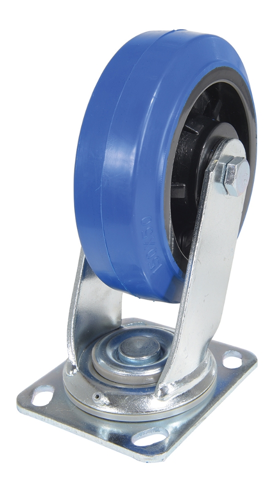 Elastic Rubber Swivel Caster 6 In. Diameter x 2 In. Width 770 Lb. Capacity