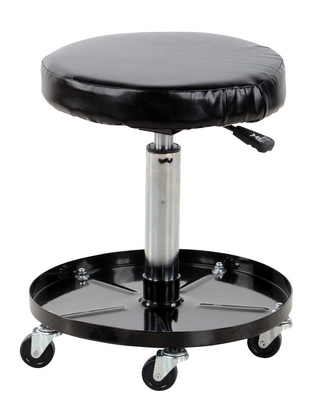 Ergonomic Foamed Polyurethane Assembly Worker Stool with Casters 300 Lb. Capacity