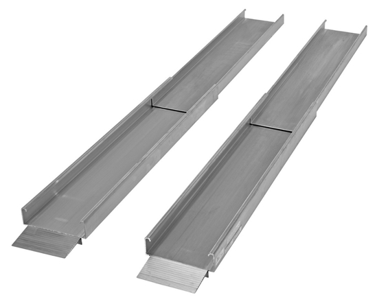 Extruded Aluminum Wheelchair Ramp Light Telescopic 88 In. Usable Length 550 Lb. Capacity 