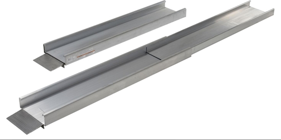 Extruded Aluminum Wheelchair Ramp Light Telescopic 88 In. Usable Length 550 Lb. Capacity 