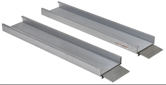 Extruded Aluminum Wheelchair Ramp Light Telescopic 88 In. Usable Length 550 Lb. Capacity 