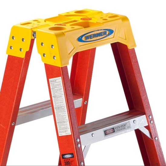 Fiberglass Ladder Twin Front 6 Step 300 Lb. Capacity