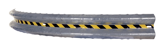 Galvanized Steel Curved Guard Rail 120 In. Length