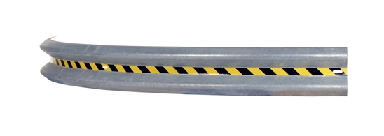 Galvanized Steel Curved Guard Rail 144 In. Length