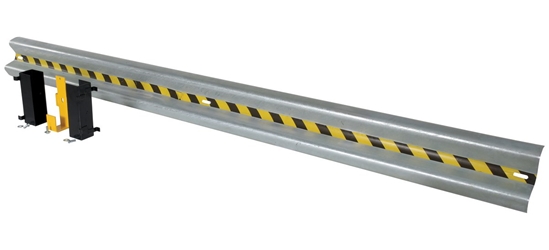 Galvanized Steel Drop In Guard Rail 2 Ribbed 144 In. Length 