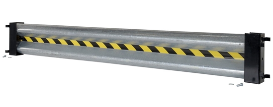 Galvanized Steel Drop In Guard Rail 2 Ribbed 96 In. Length