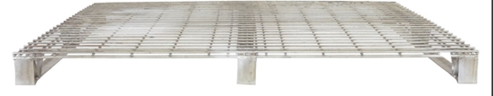 Galvanized Steel Welded Wire Pallet 48 In. x 48 In. 4,000 Lb. Capacity Gray