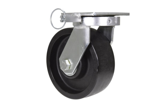 Glass Filled Nylon Swivel With 4-Position Lock Caster 8 In. Diameter x 3 In. Width 3500 Lb. Capacity
