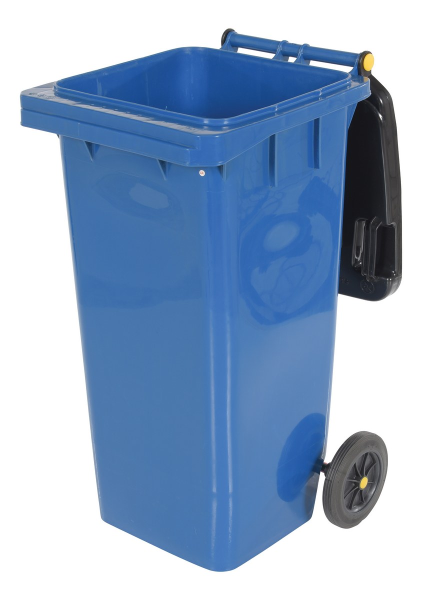 High Density Polyethylene 32 Gallon Trash Can Blue