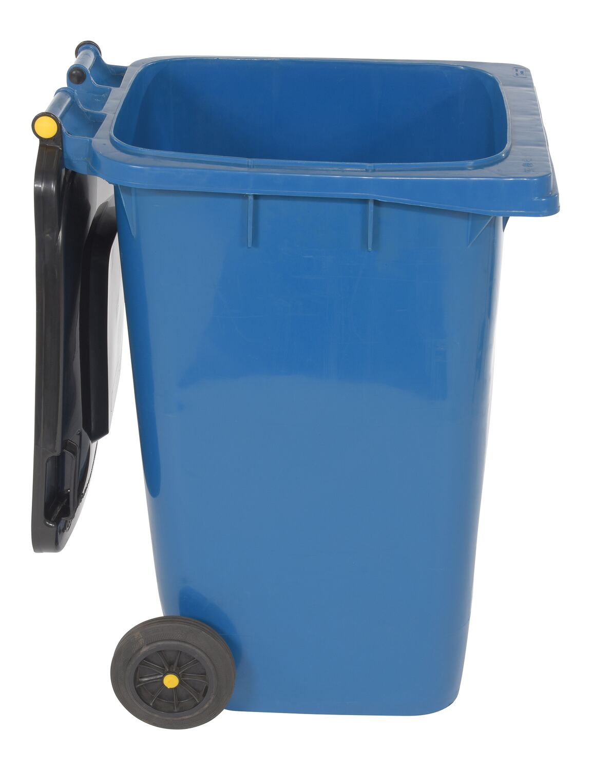 High Density Polyethylene 64 Gallon Trash Can Blue