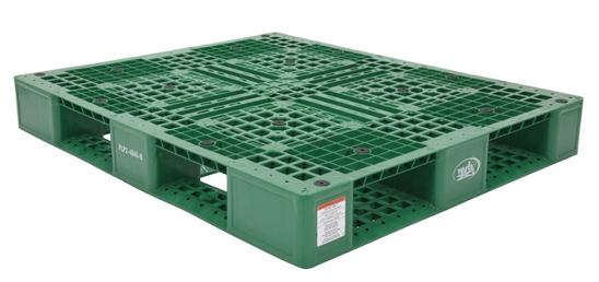 High Density Polyethylene Pallet 39-1/2 In. x 47-3/8 In. x 6 In. 8000 Lb. Capacity Green