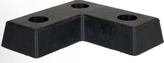 L Shaped Molded Rubber Bumper 4 In. x 18 In. x 18 In. 