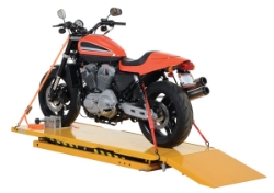 Manual Hydraulic Motorcycle Lift 108 In. x 35 In. x 7 In. 1100 Lb. Capacity 