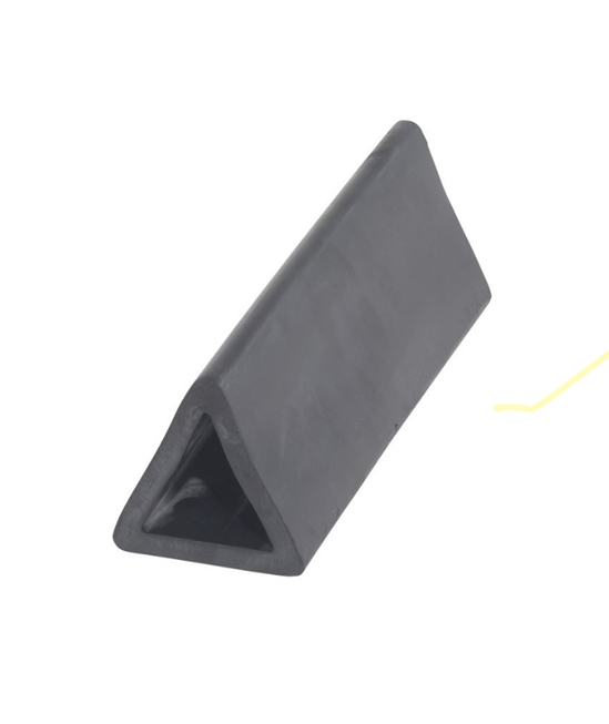 Molded Rubber Extruded Triangular Bumper 12 In. x 3-5/8 In. x 3-3/4 In.