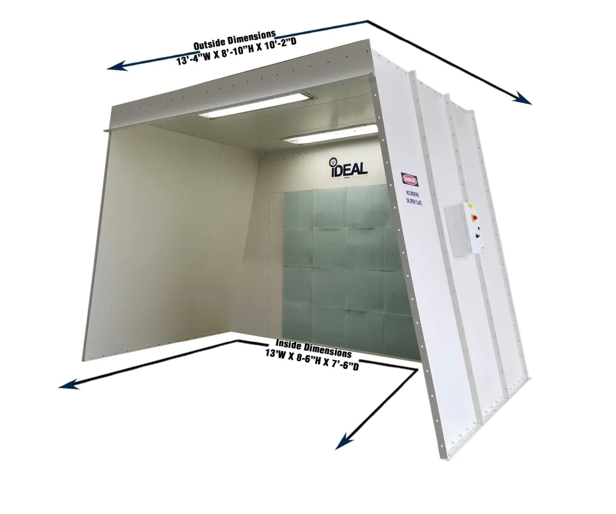  Open Front Paint Spray Booth - (1 Phase/ 3 Phase)