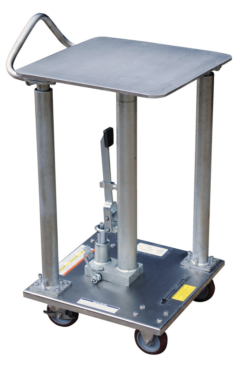 Partially Stainless Steel Hydraulic Post Table 18 In. x 18 In. 500 Lb. Capacity