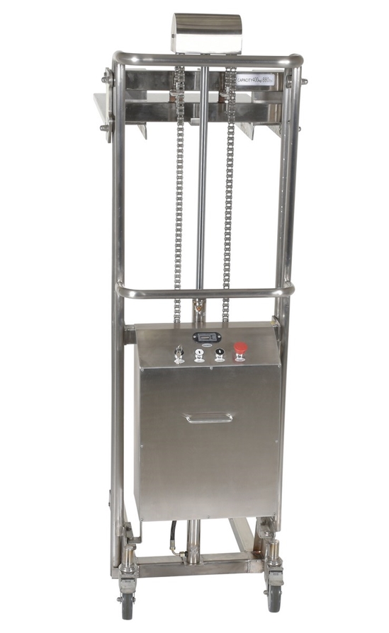 Partially Stainless Steel Portable DC Powered Hefti-Lift 44 In. x 68 In. 880 Lb. Capacity