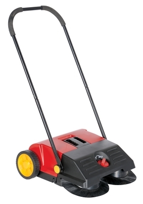 Plastic/Steel Small Gear Driven Manual Brush Sweeper 6 Gallon Capacity