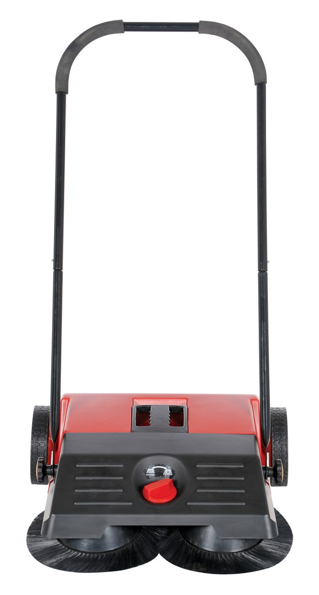 Plastic/Steel Small Gear Driven Manual Brush Sweeper 6 Gallon Capacity