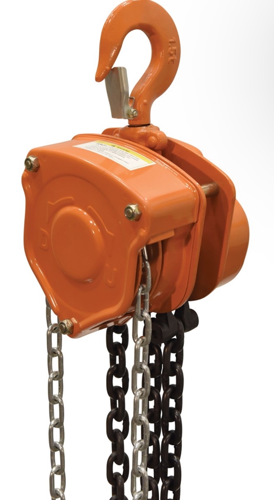 Professional Hand Chain Hoist 15 Ft. Lift Height 3,000 Lb. Capacity