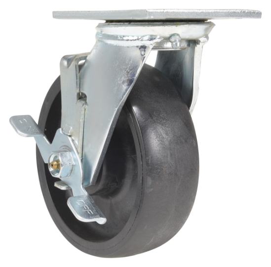 RollX Glass Filled Nylon Swivel With Brake Caster 6 In. Diameter x 2 In. Width 1250 Lb. Capacity