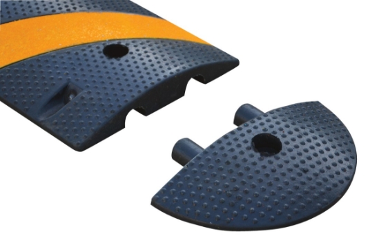 Rubber Heavy Duty Speed Bump 72 In. Length Asphalt 40,000 Lb. Capacity