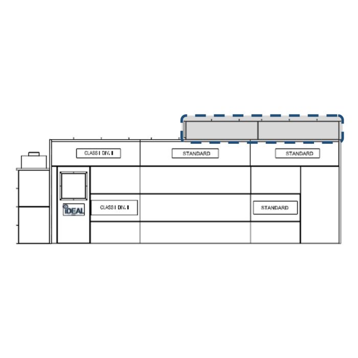 Semi Downdraft Paint Spray Booth Canopy Plenum Kit, PSB-SEMIDD26B-PLENUM-KIT-ASY
