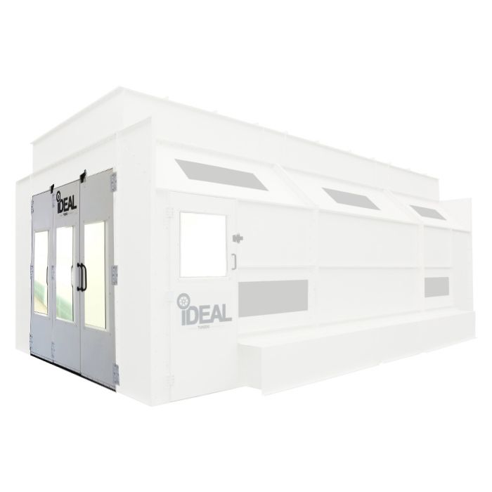 Side Downdraft Paint Booth Rear Tri-Fold Drive-Thru Door Kit