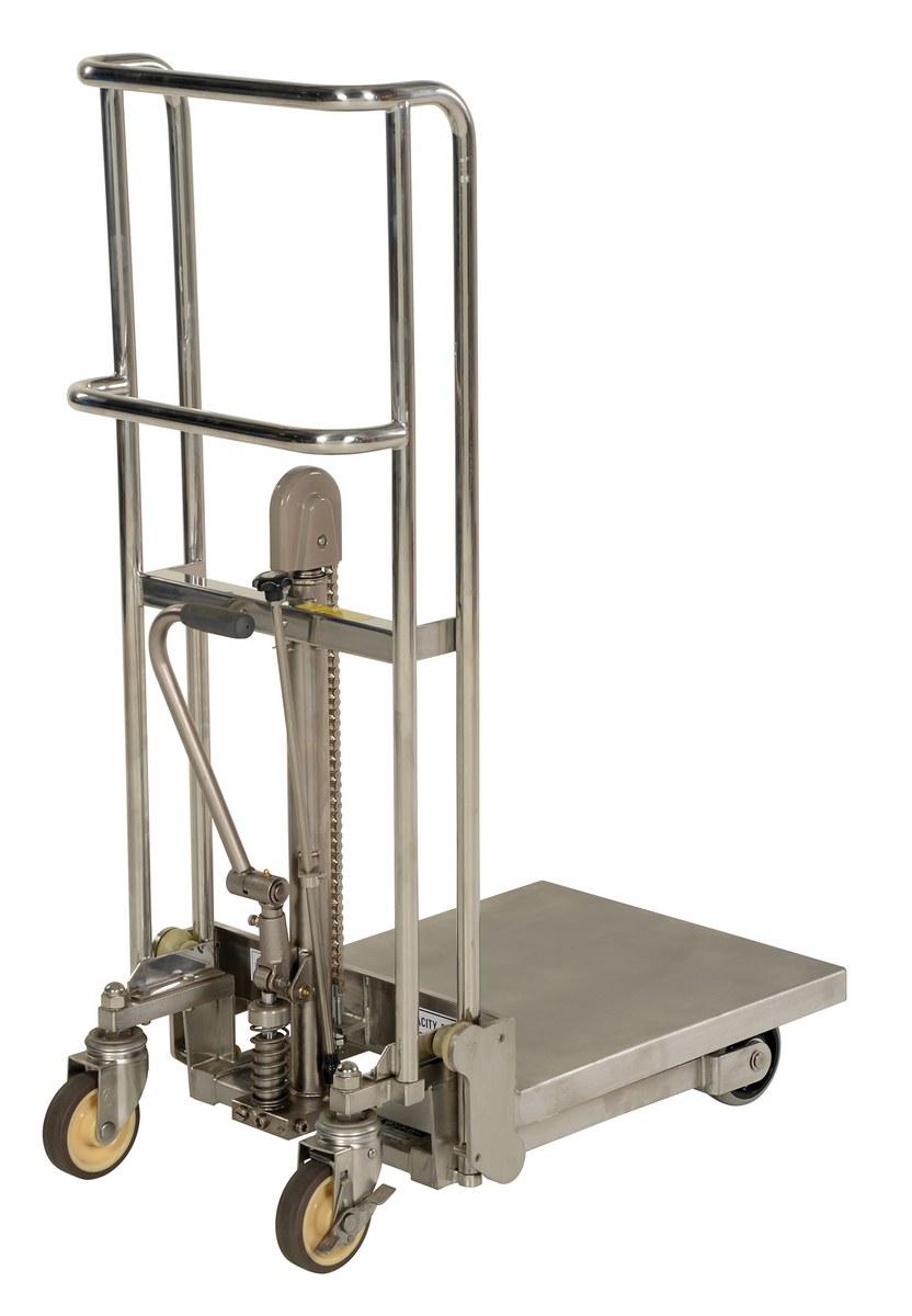 Stainless Steel Hydraulic Hefti-Lift 35-13/16 In. x 52-1/8 In. 450 Lb. Capacity 