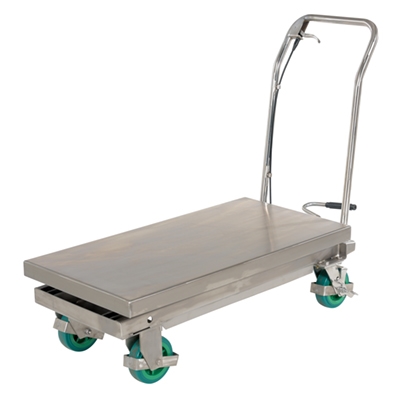 Stainless Steel Scissor 304 Cart 20-1/4 In. x 39-3/8 In. 1000 Lb. Capacity