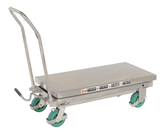 Stainless Steel Scissor 304 Cart 20-1/4 In. x 39-3/8 In. 1000 Lb. Capacity