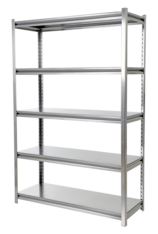 Stainless Steel Solid Rivet Shelving 48 In. x 18 In. x 72 In. 600 Lb. Capacity