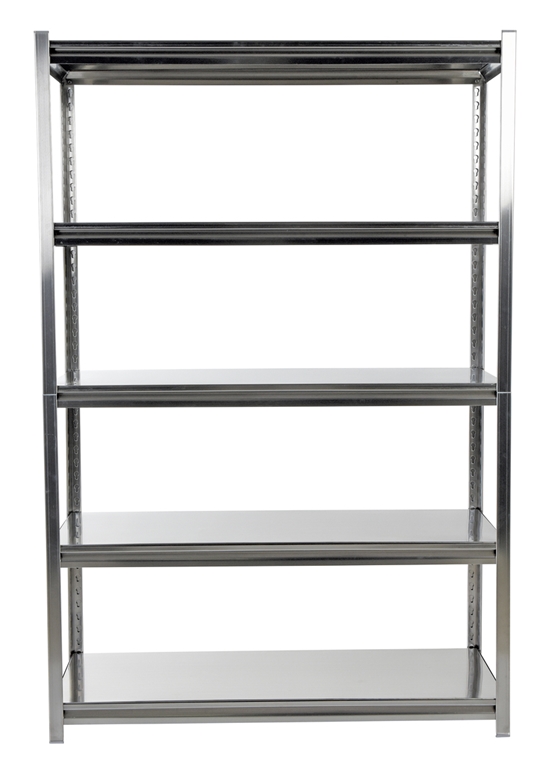 Stainless Steel Solid Rivet Shelving 48 In. x 18 In. x 72 In. 600 Lb. Capacity