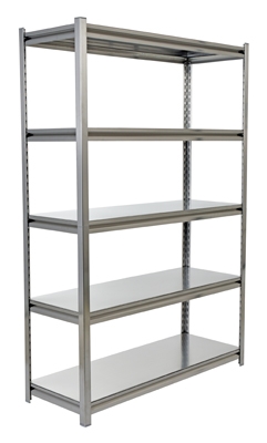 Stainless Steel Solid Rivet Shelving 48 In. x 24 In. x 72 In. 3000 Lb. Capacity 