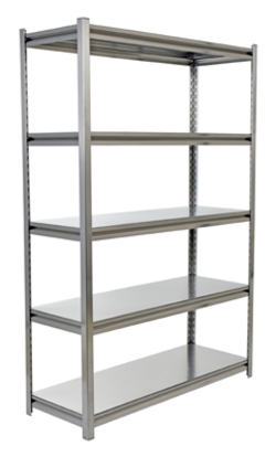 Stainless Steel Solid Rivet Shelving 48 In. x 24 In. x 72 In. 3000 Lb. Capacity 
