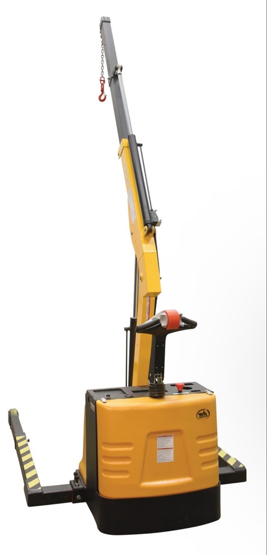 Steel Adjustable Electric Powered Floor Crane 2500 Lb. Retracted Capacity 