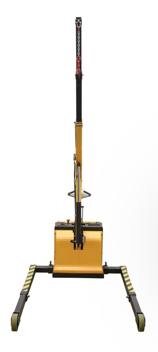 Steel Adjustable Electric Powered Floor Crane 2500 Lb. Retracted Capacity 