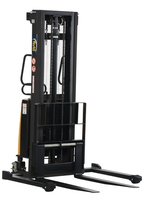 Steel Adjustable Stacker with Powered Lift 118 In. Raised Height 2,000 Lb. Capacity