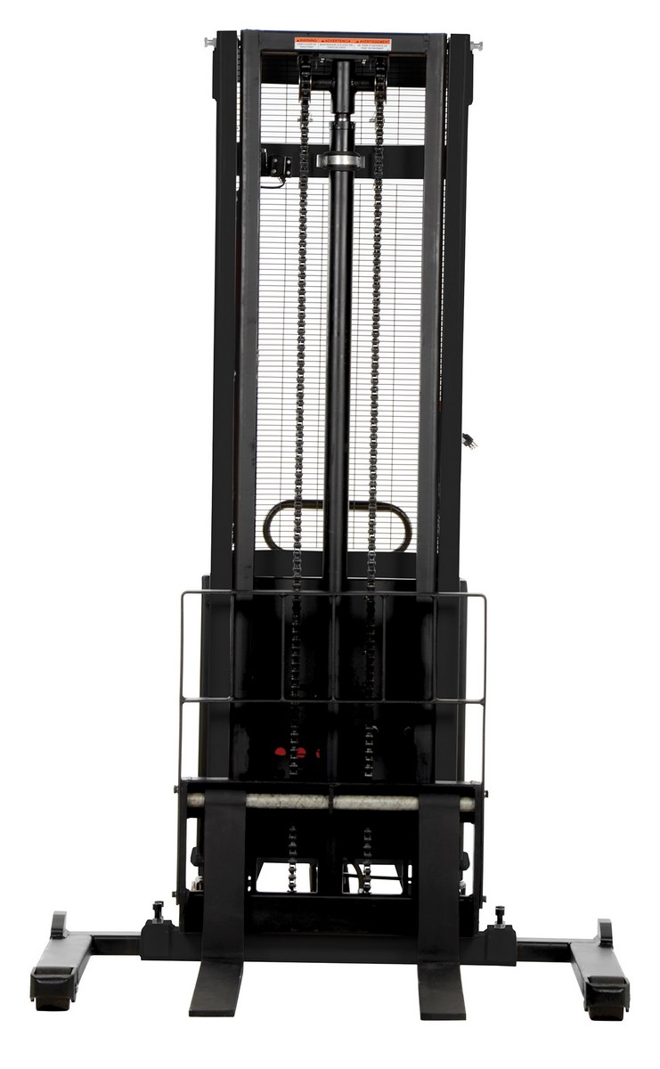 Steel Adjustable Stacker with Powered Lift 137 In. Raised Height 2,000 Lb. Capacity