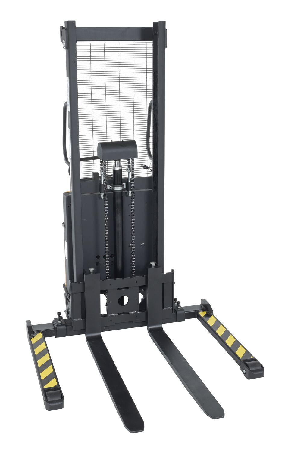 Steel Adjustable Stacker with Powered Lift 63 In. Raised Height 2,000 Lb. Capacity