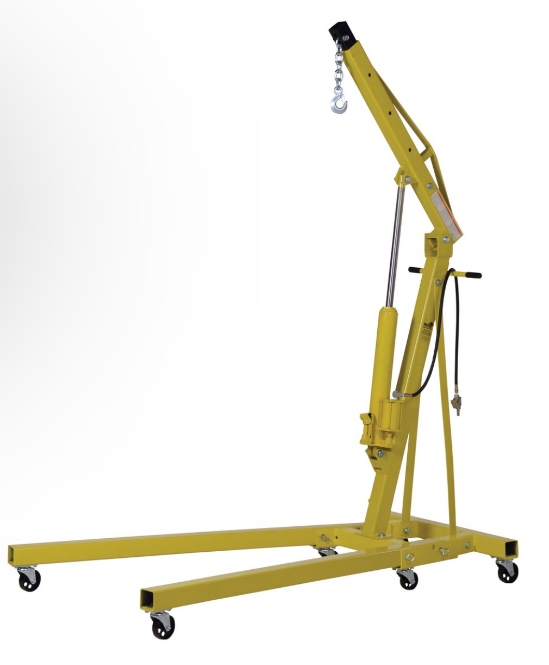 Steel Air and Hand Pump Hydraulic Shop Crane 4000 Lb. Capacity